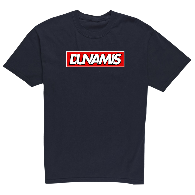 DUNAMIS - Red Block Logo Tee - Black