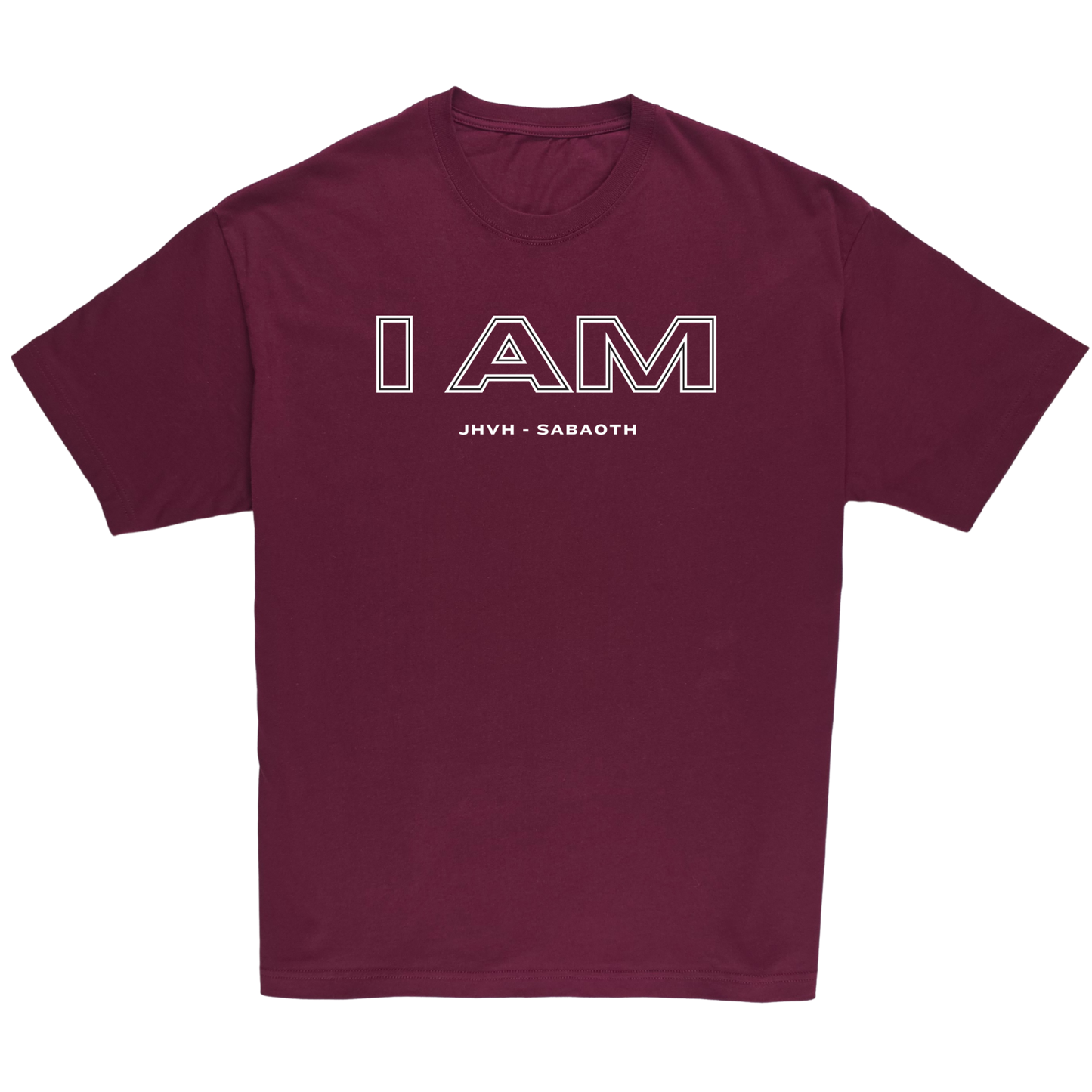 I AM/JHVH SABAOTH Tee - Maroon