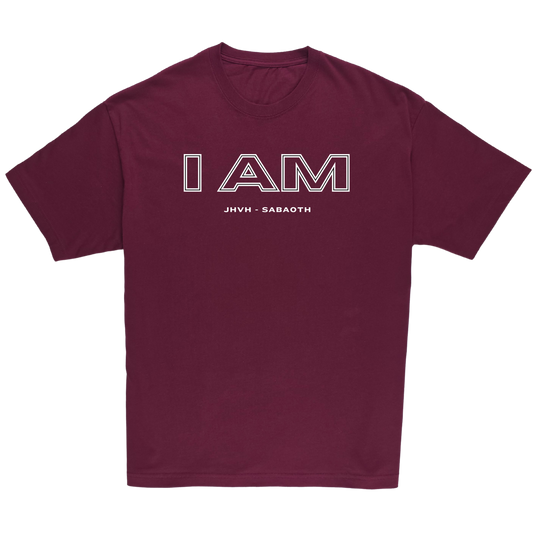 I AM/JHVH SABAOTH Tee - Maroon