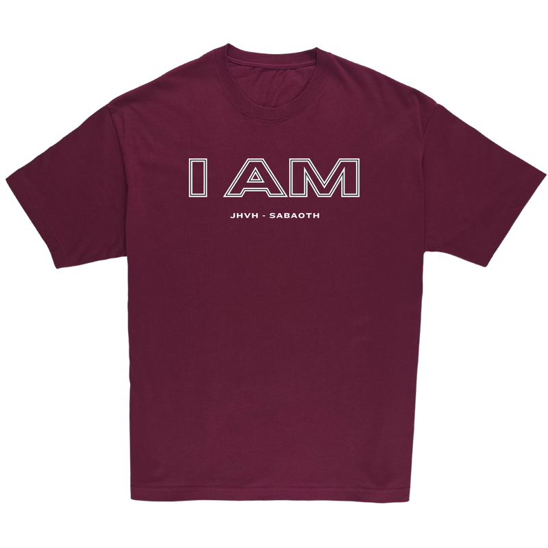 I AM/JHVH SABAOTH Tee - Maroon