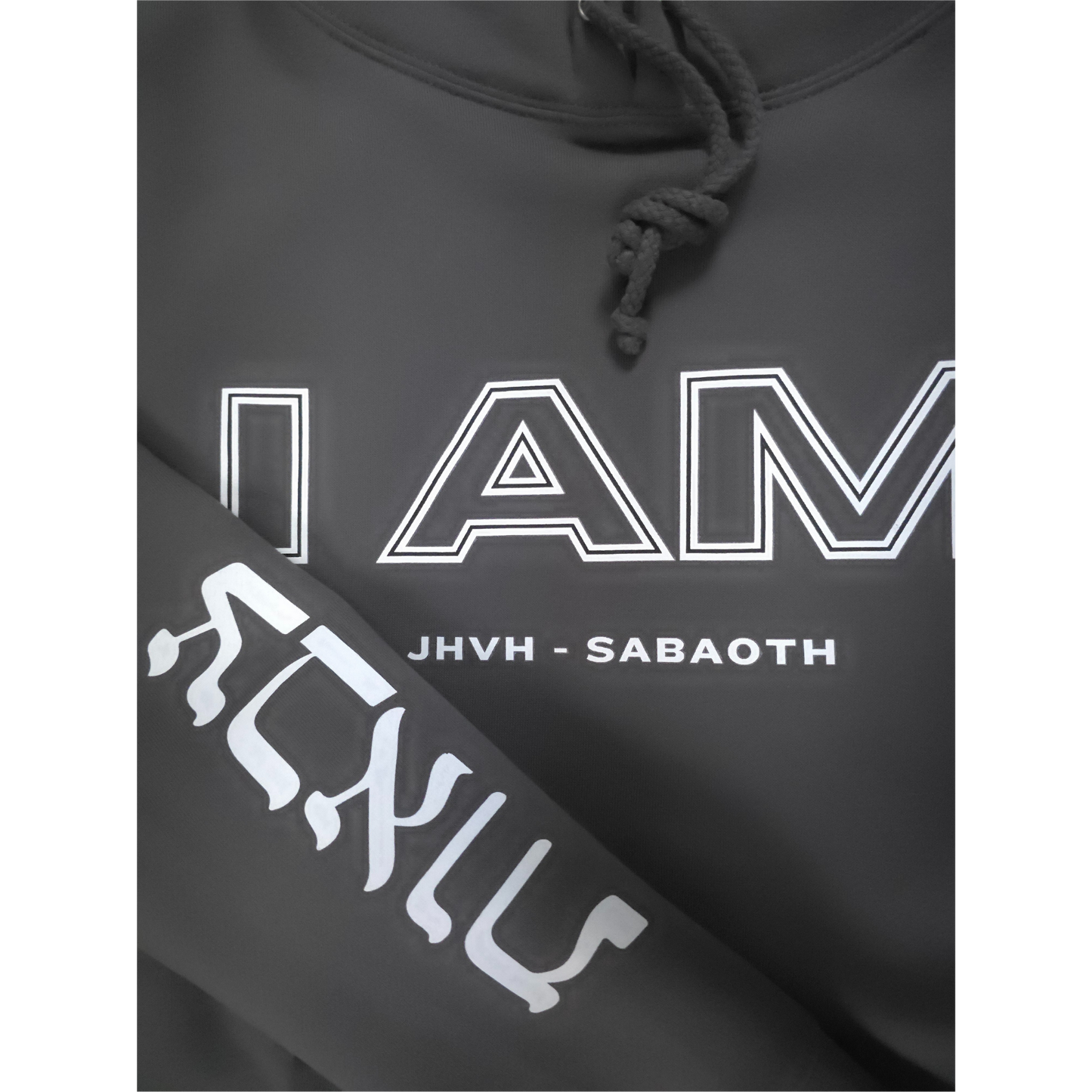I AM/JHVH SABAOTH - Heavyweight Hoodie - Charcoal