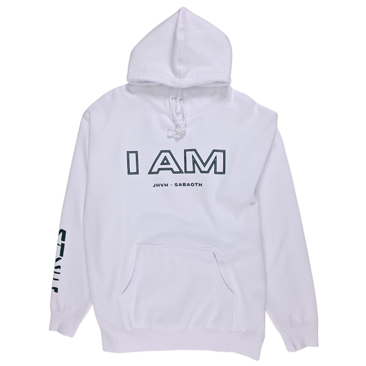 I AM/JHVH SABAOTH - Heavyweight Hoodie - White