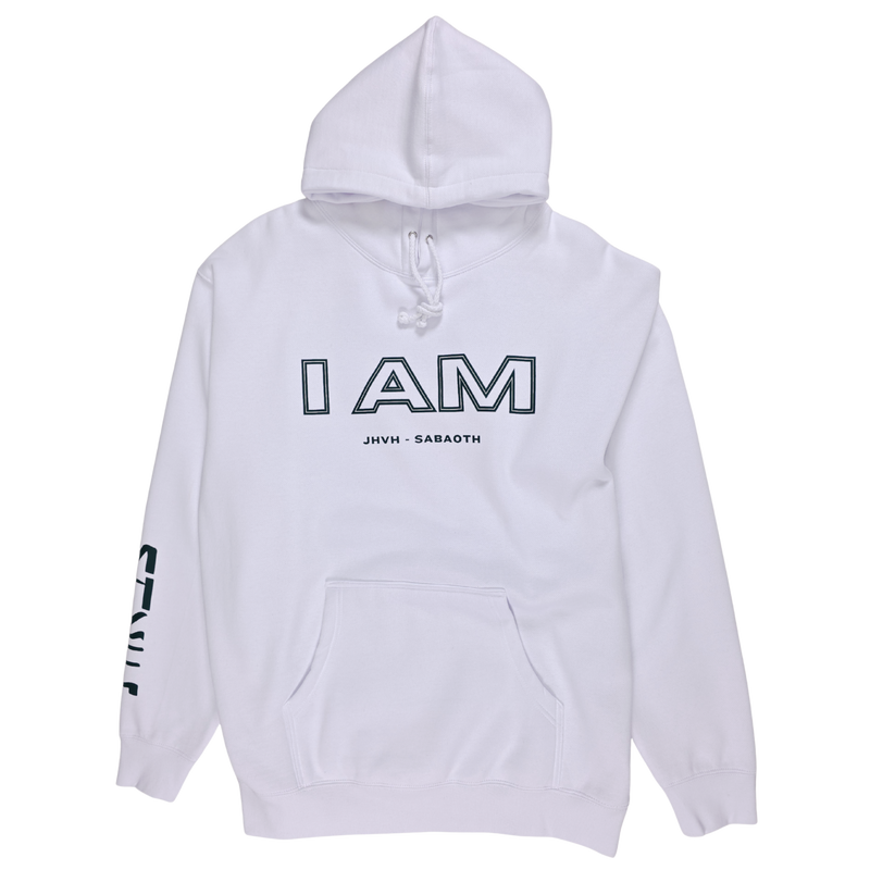 I AM/JHVH SABAOTH - Heavyweight Hoodie - White