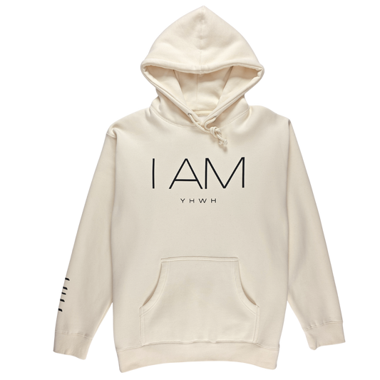 I AM/YHWH - Heavyweight Hoodie - Bone