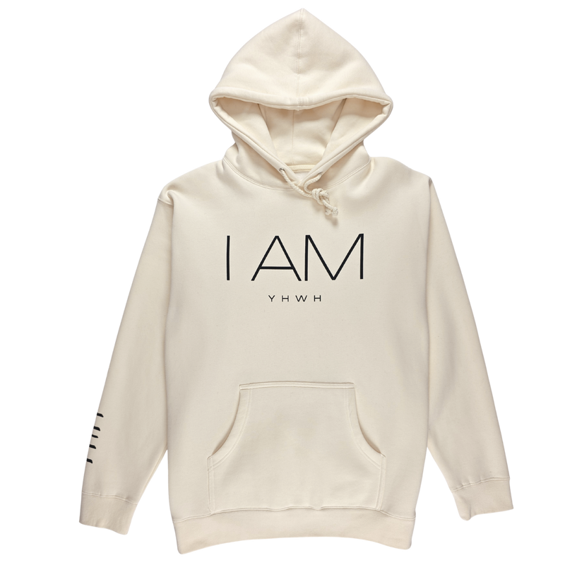 I AM/YHWH - Heavyweight Hoodie - Bone