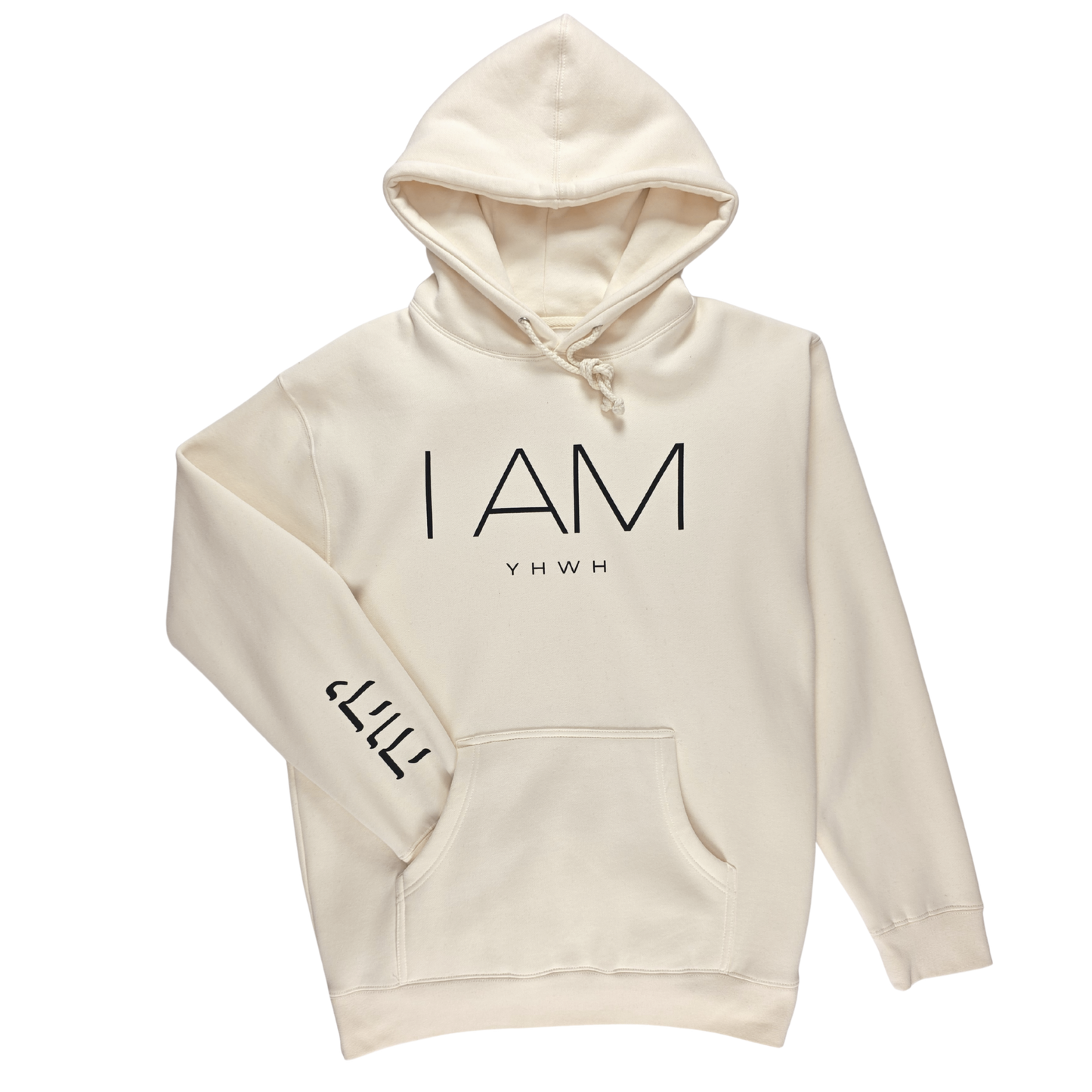 I AM/YHWH - Heavyweight Hoodie - Bone